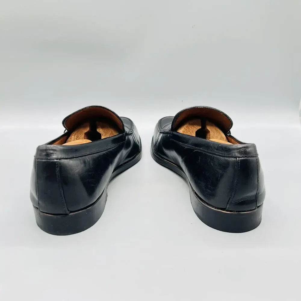 Allen Edmonds Shoes Mens 11.5 Black Leather Loafers Slip On Dress Oxford Classic